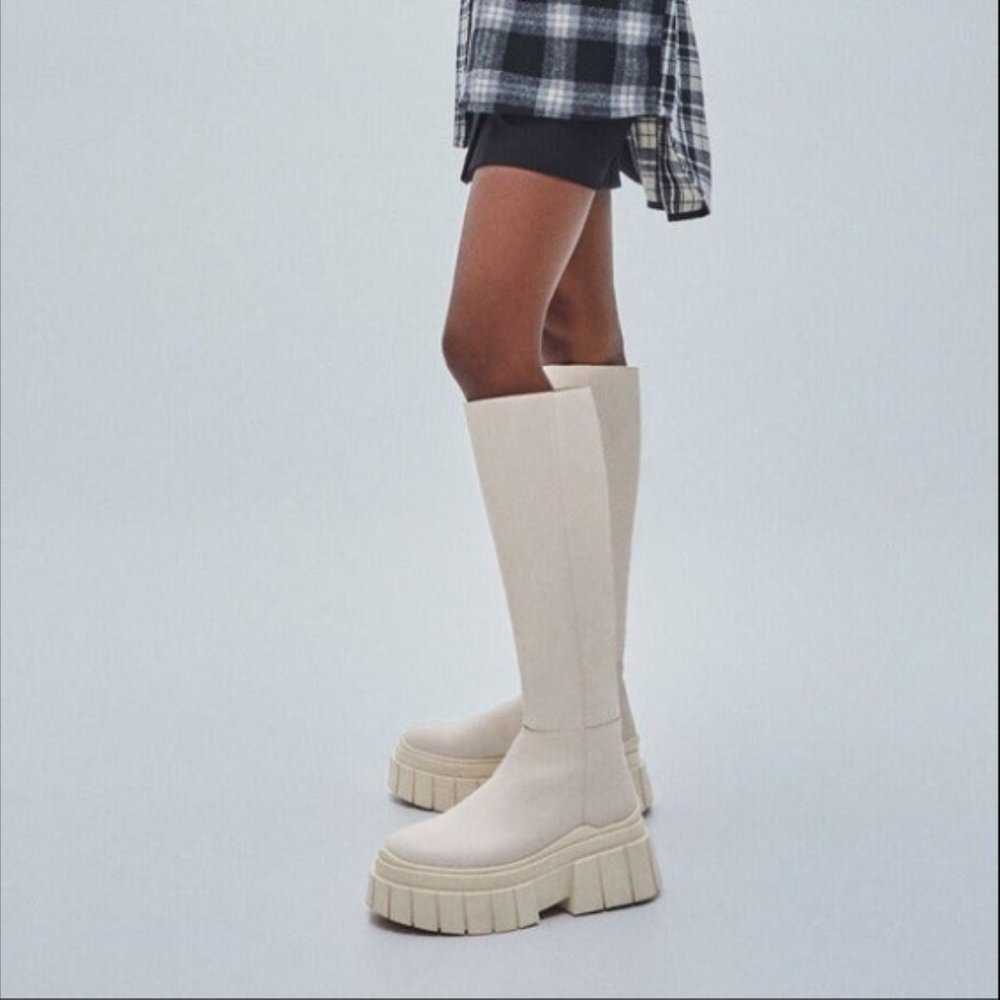 Bershka Knee High Moon Boots